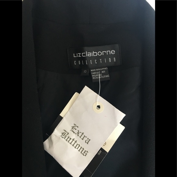 NWT Liz Claiborne 2PCS Executive Pantsuit. Black. - Picture 3 of 4